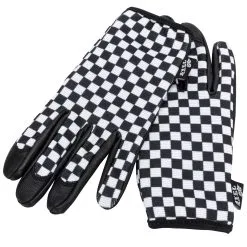 Axel Co. Black & White Checkers Mesh Top Gloves