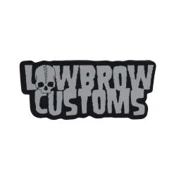 Lowbrow Customs Logo Sticker - Black/Grey