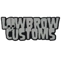 Lowbrow Customs Logo Sticker - Black/Grey - 8 Inch