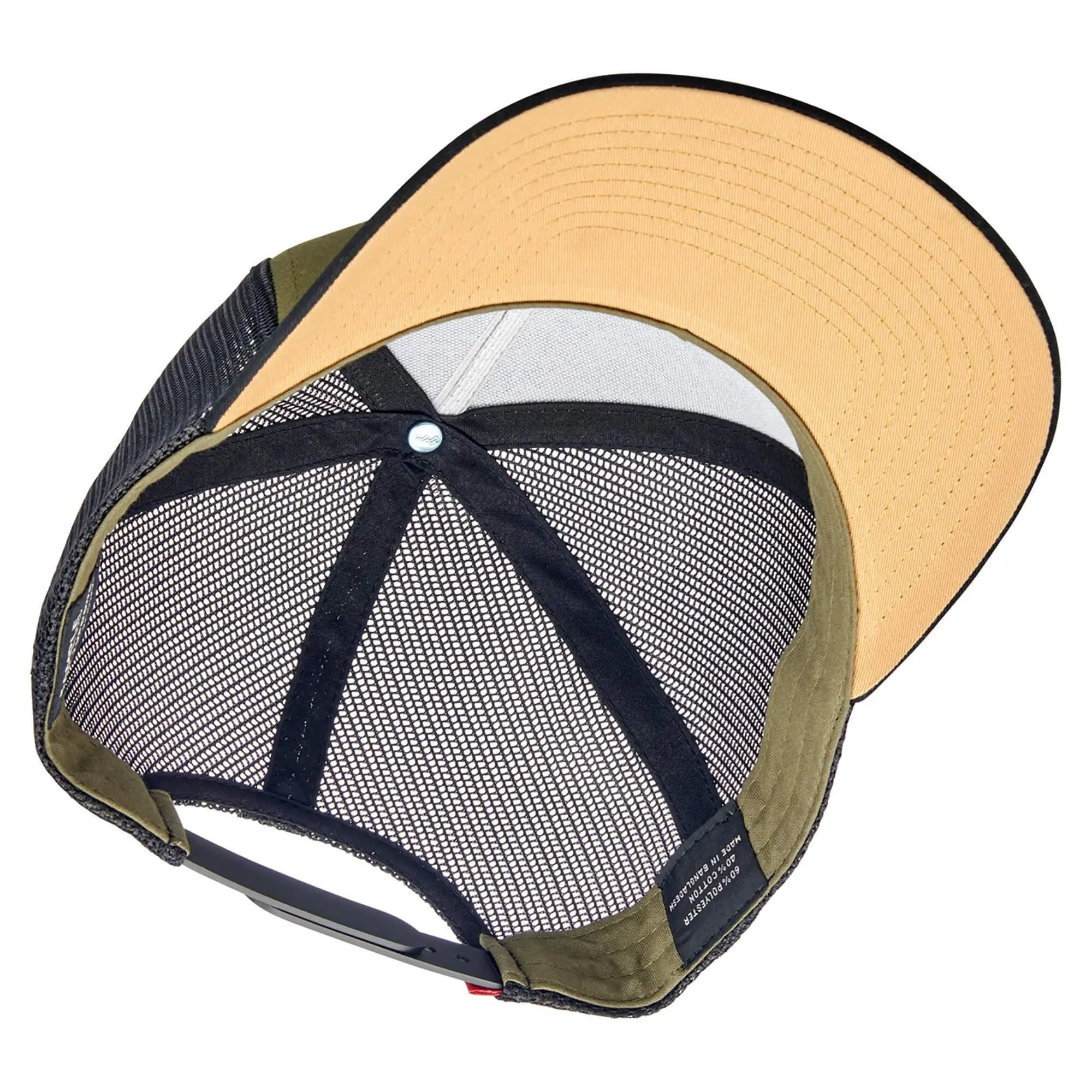 Biltwell Woodsy Snap Back Hat - Olive/Black - Image 3