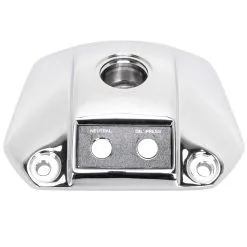 Cycle Standard Chrome Headlight Eyebrow Visor With Indicator Light Mounting Holes