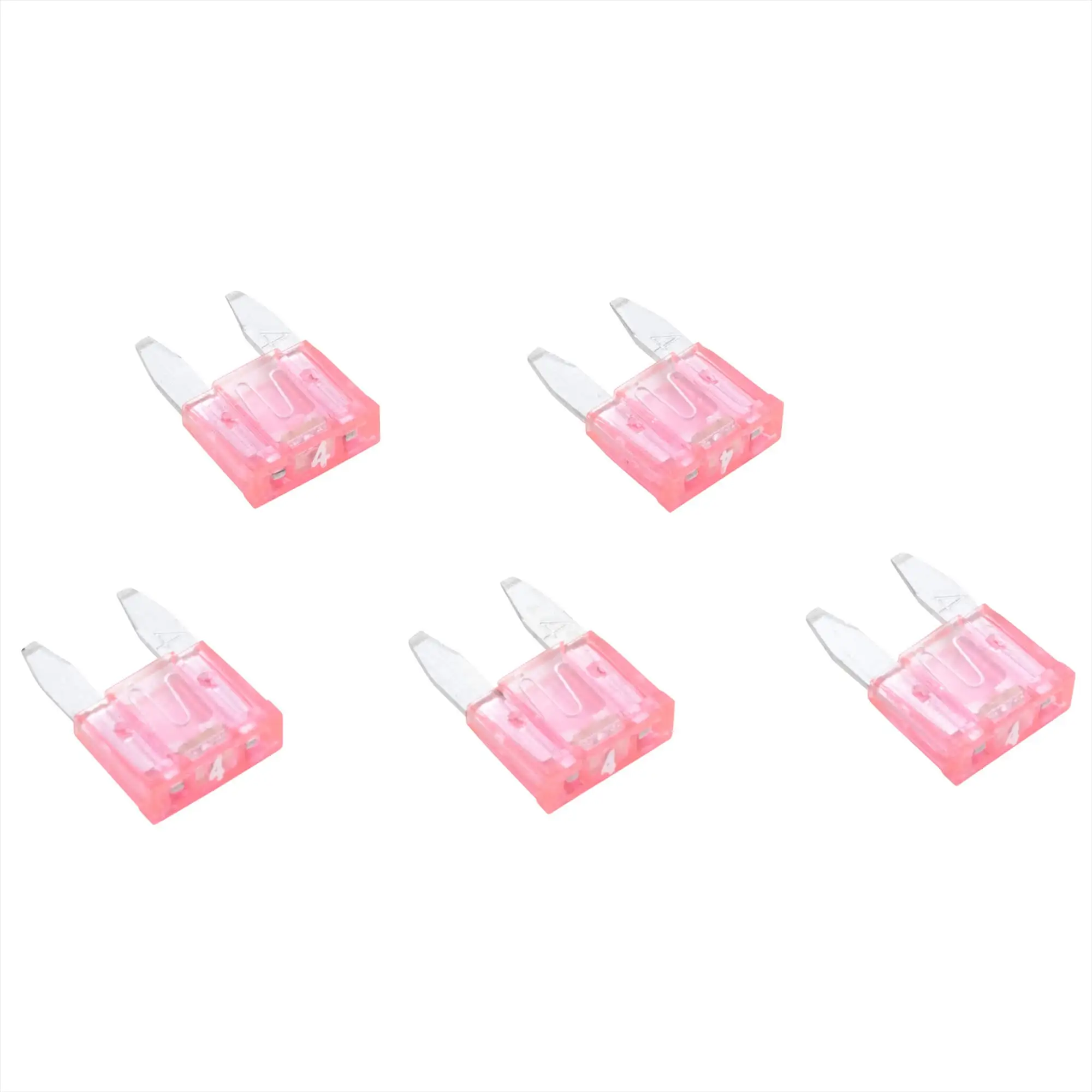 Cycle Standard Blade Type LED Detector Mini Fuse 5-Pack - Pink 4 Amp