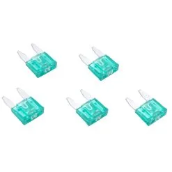Cycle Standard Blade Type LED Detector Mini Fuse 5-Pack - Green 30 Amp