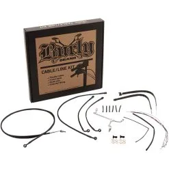 Burly Brand Complete Handlebar Cable/Brake Line Kit For 14" Ape Hanger Handlebars 17-20 FLHR/FLHRC/FLTRU/FLTRK/FLTRX/FLTRXS W/ ABS