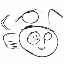 Burly Brand Complete Handlebar Cable/Brake Line Kit For 12" T-Bar Handlebars 12-17 FXDWG W/ ABS