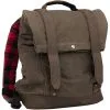 Burly Brand Roll Top Waxed Cotton Backpack - Brown
