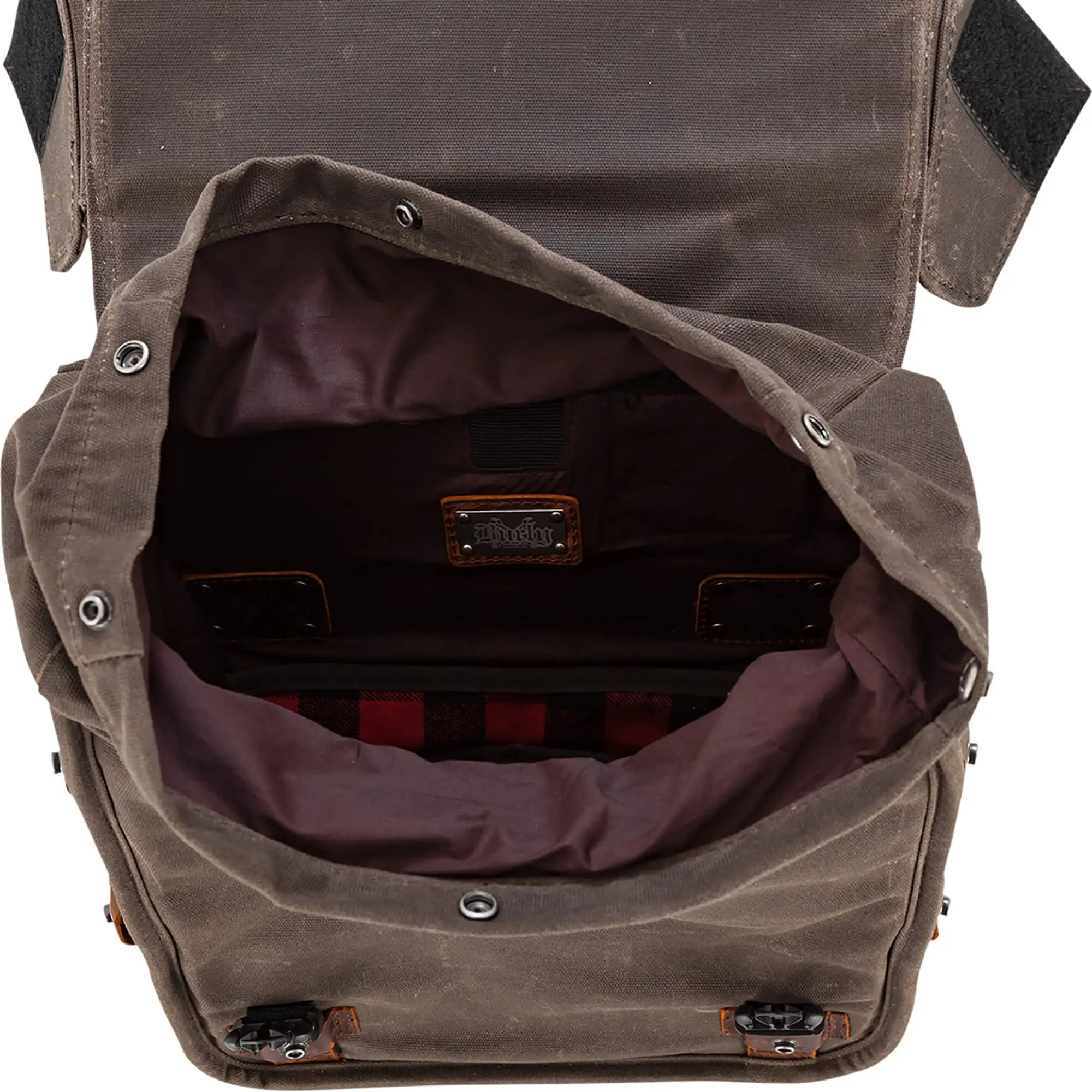 Burly Brand Throw-Over Waxed Cotton Saddleback - Brown - Image 4