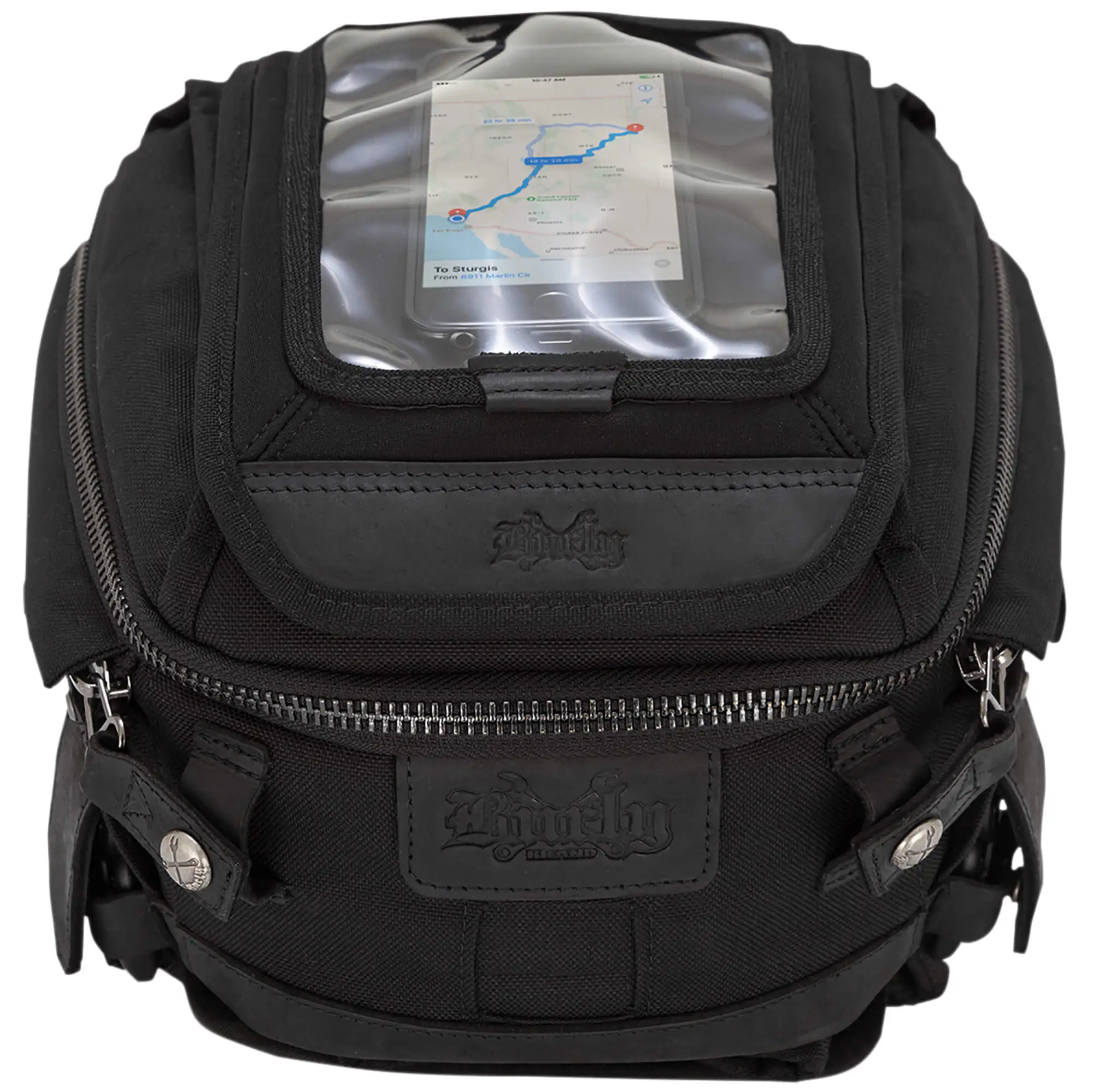 Burly Brand Voyager Cordura Tank Tail Bag - Black - Image 2