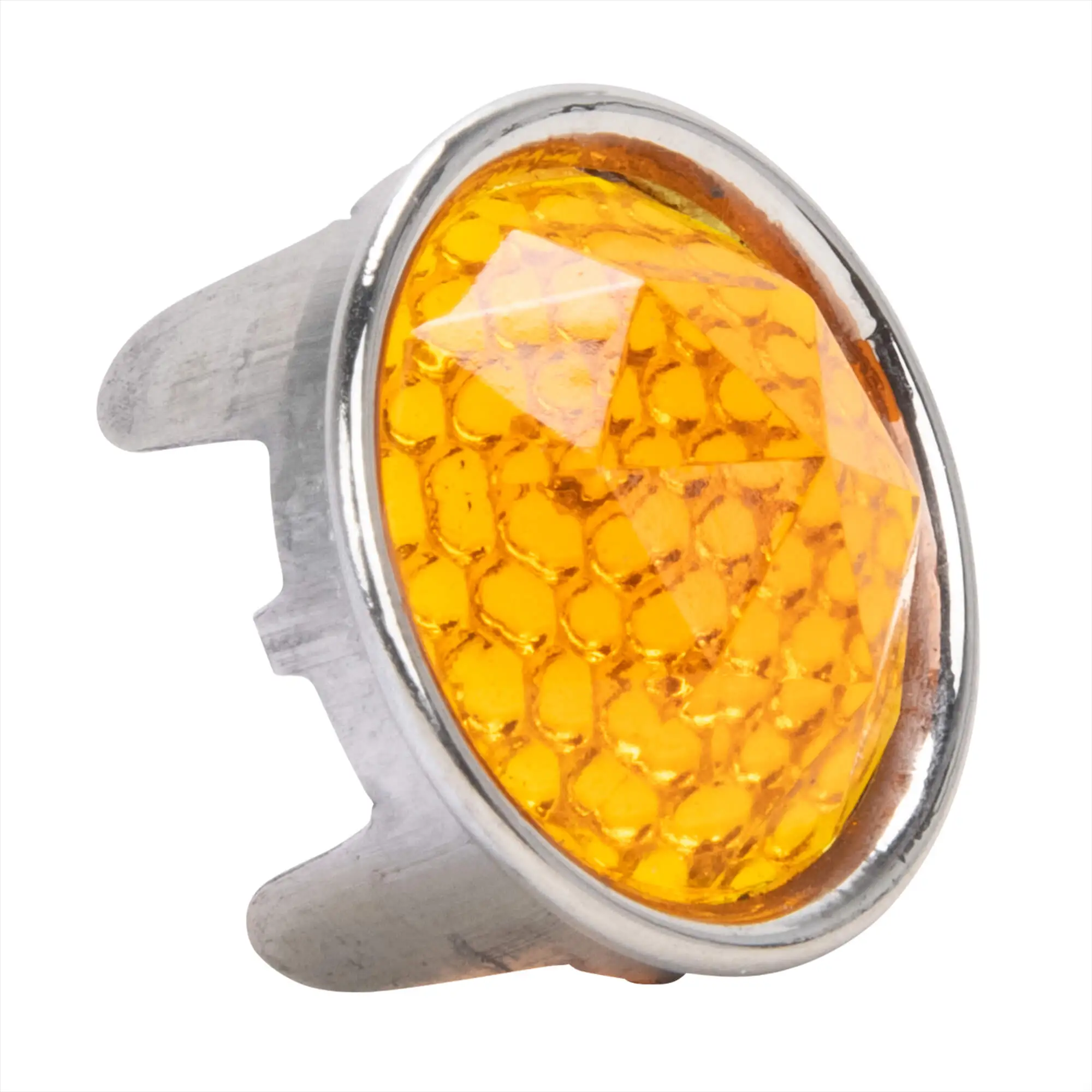 Red Fox Enterprises Prism Cut Glass Dot - Amber
