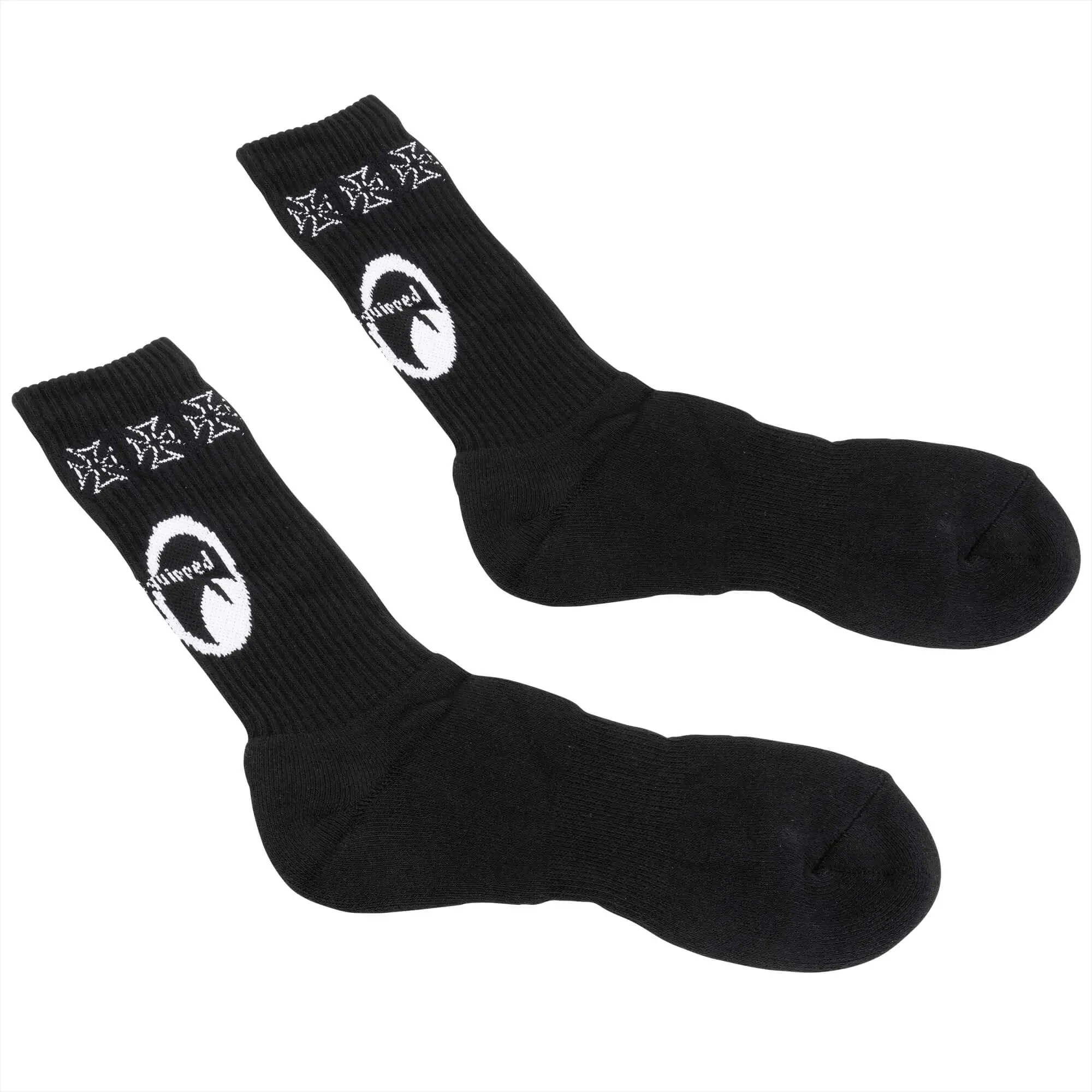 Mooneyes MOON Equipped 6 Iron Cross Socks - Black - Image 6
