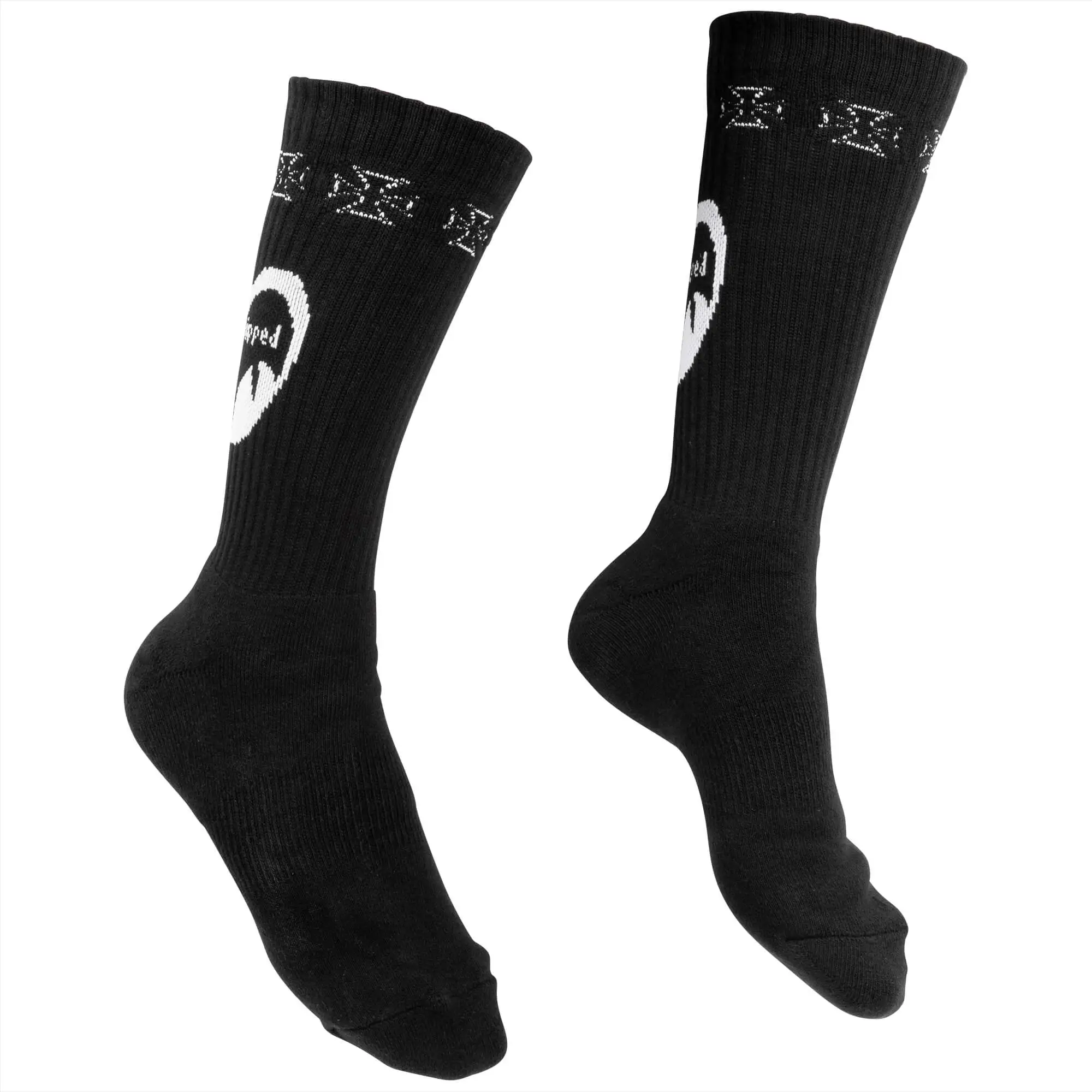 Mooneyes MOON Equipped 6 Iron Cross Socks - Black - Image 4