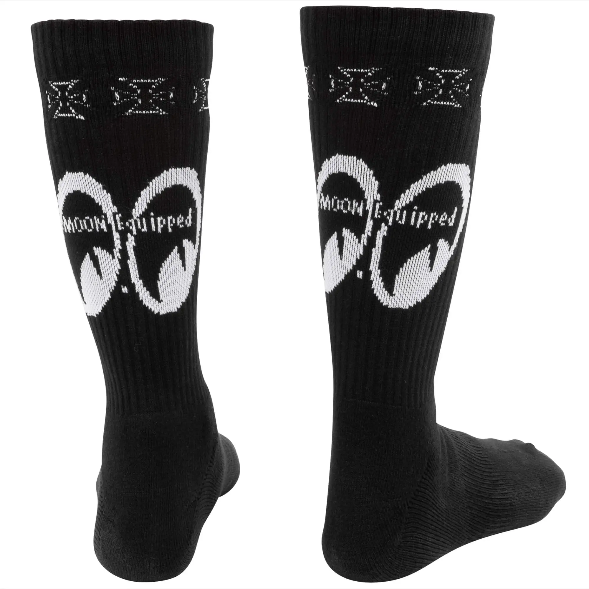 Mooneyes MOON Equipped 6 Iron Cross Socks - Black - Image 3