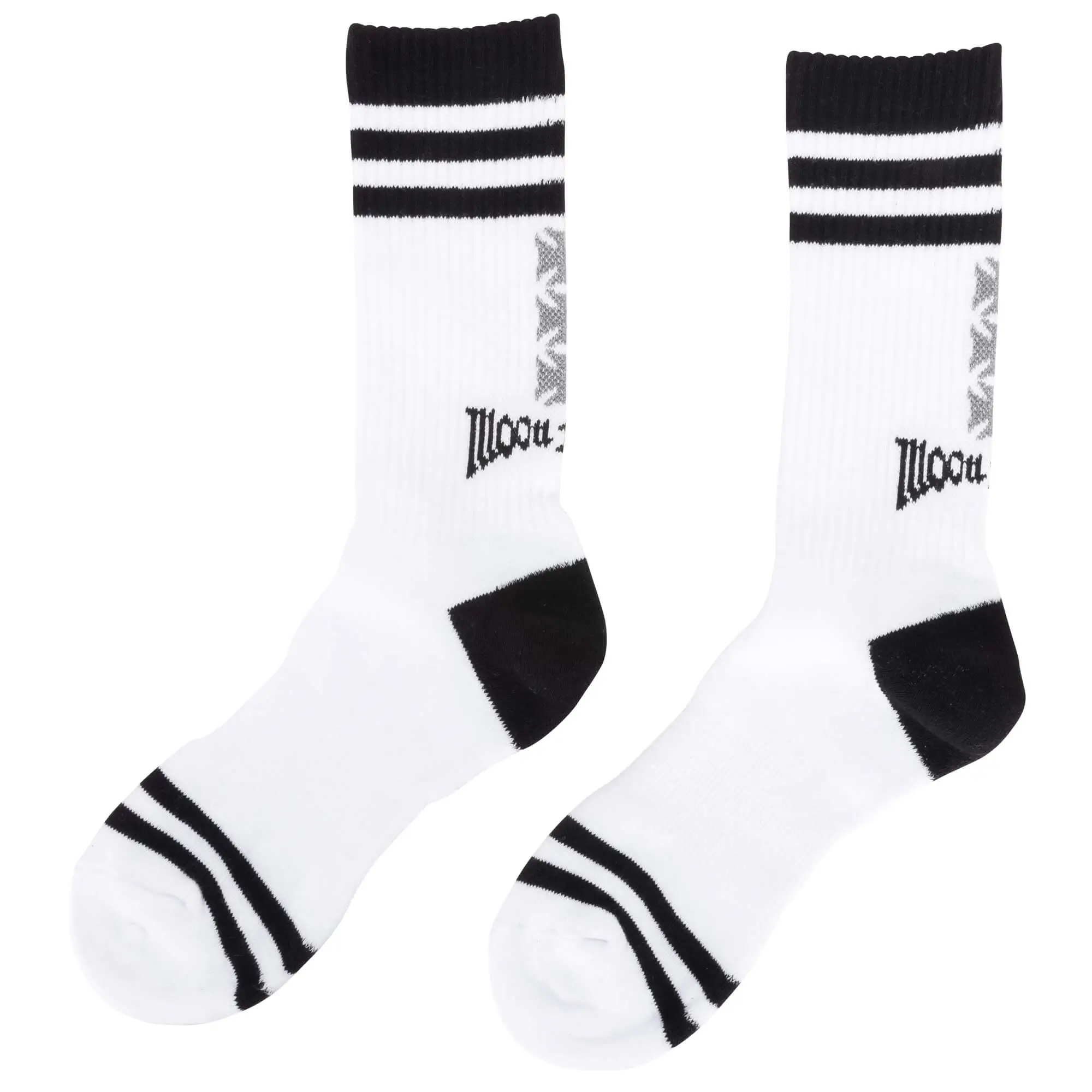 Mooneyes MOON Equipped 6 Iron Cross Socks - White - Image 2