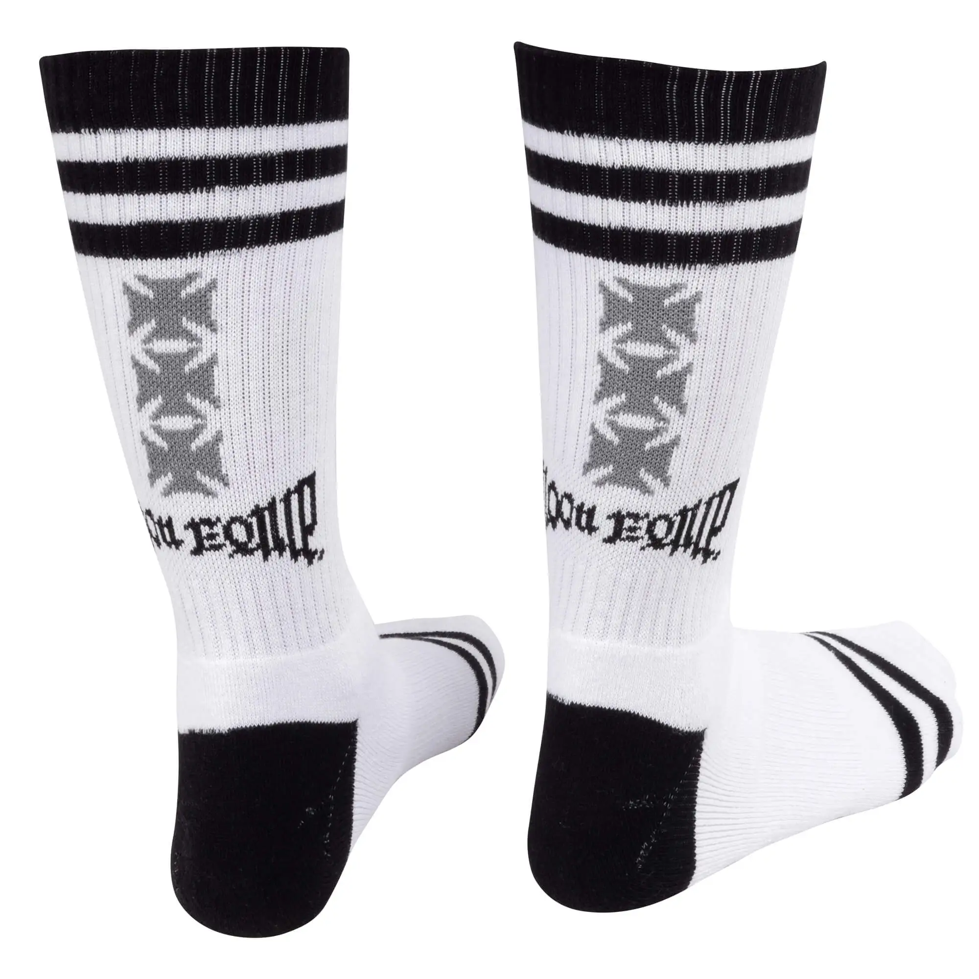 Mooneyes MOON Equipped 6 Iron Cross Socks - White - Image 7