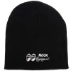 Mooneyes MOON Equipped Embroidered Short Beanie - Black