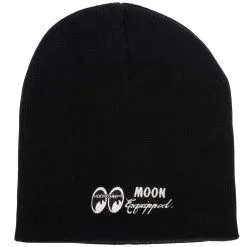 Mooneyes MOON Equipped Embroidered Short Beanie - Black