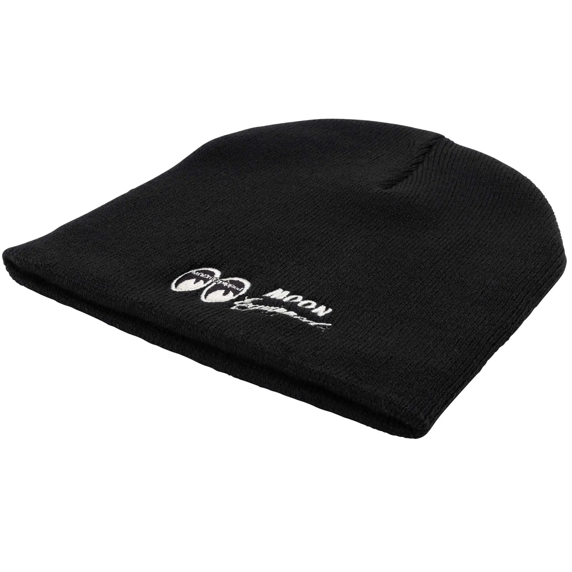 Mooneyes MOON Equipped Embroidered Short Beanie - Black - Image 3