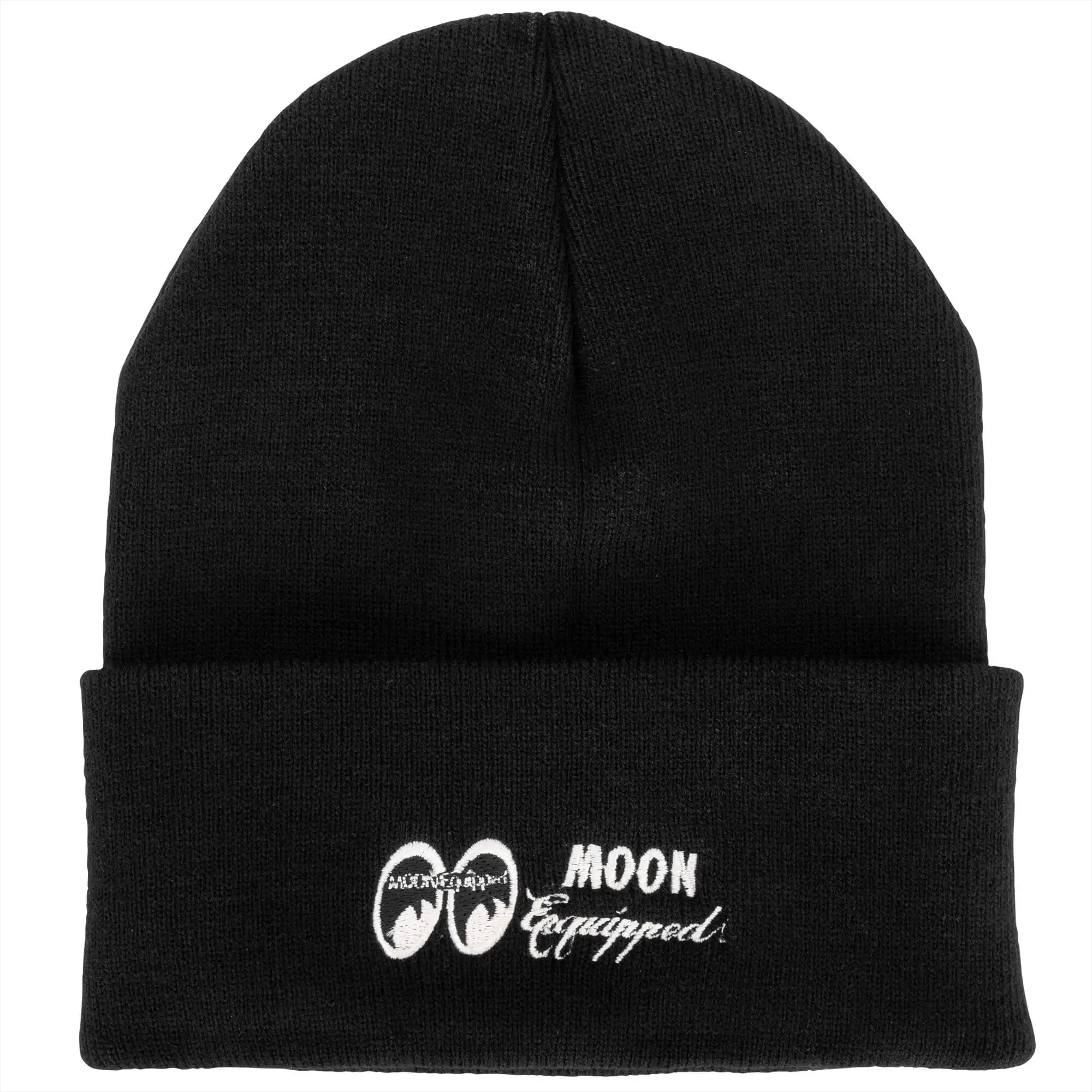 Mooneyes MOON Equipped Embroidered Knit Hat - Black