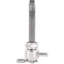 Pingel 22MM Power-Flo Petcock - Round Body - Chrome - Backward