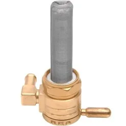 Golan Products Inc. 22MM Click-Slick Petcock - Round Body - Raw Brass - Backward