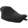 DRAG Specialties 3/4 Low Solo Seat - Double Diamond - Black - Fits 2004-Up Harley-Davidson Sportsters