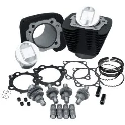 S&S Cycle Hooligan Kit - 1200cc To 1250cc For 2000 - 2021 Harley-Davidson Sportster Models - Wrinkle Black