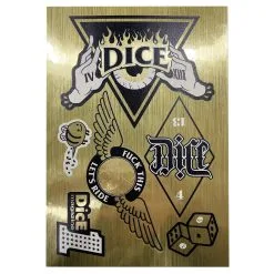 DiCE Magazine Gold Foil DicE Sticker Sheet