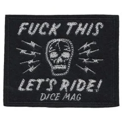 DiCE Magazine FTLR Skull Chain Stitched Patch