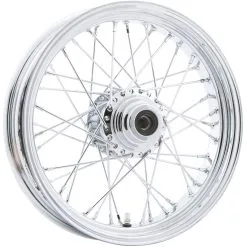 HardDrive American V-Twin Products 16 X 3.50 40 Spoke Chrome Single Disc Front Wheel Fits 1986-99 Harley-Davidson FLST