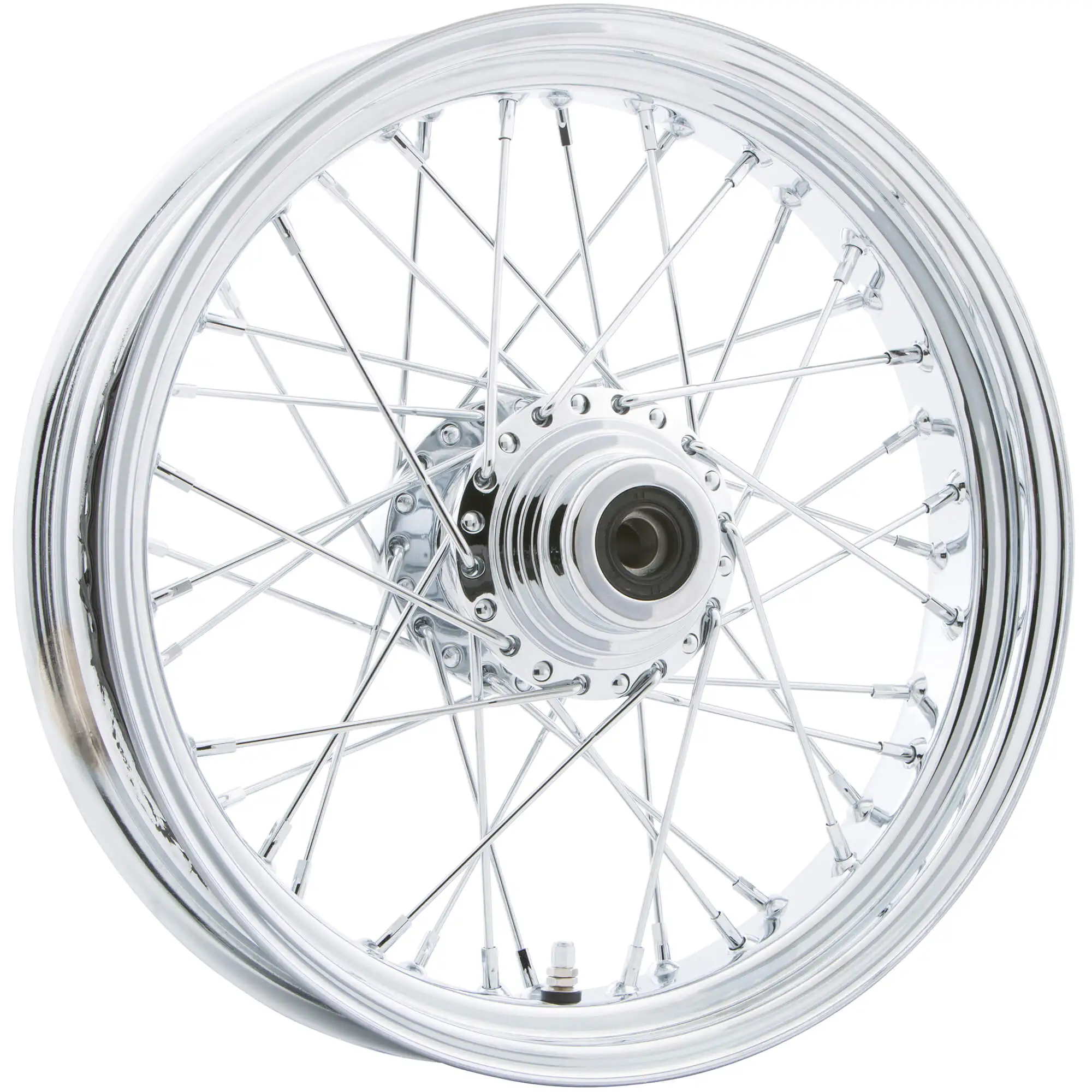 HardDrive American V-Twin Products 16 X 3.50 40 Spoke Chrome Single Disc Front Wheel Fits 1986-99 Harley-Davidson FLST