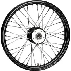HardDrive American V-Twin Products 21 X 2.15 40 Spoke Black Dual Disc Front Wheel Fits 1984-99 Harley-Davidson FXD/FXR/XL