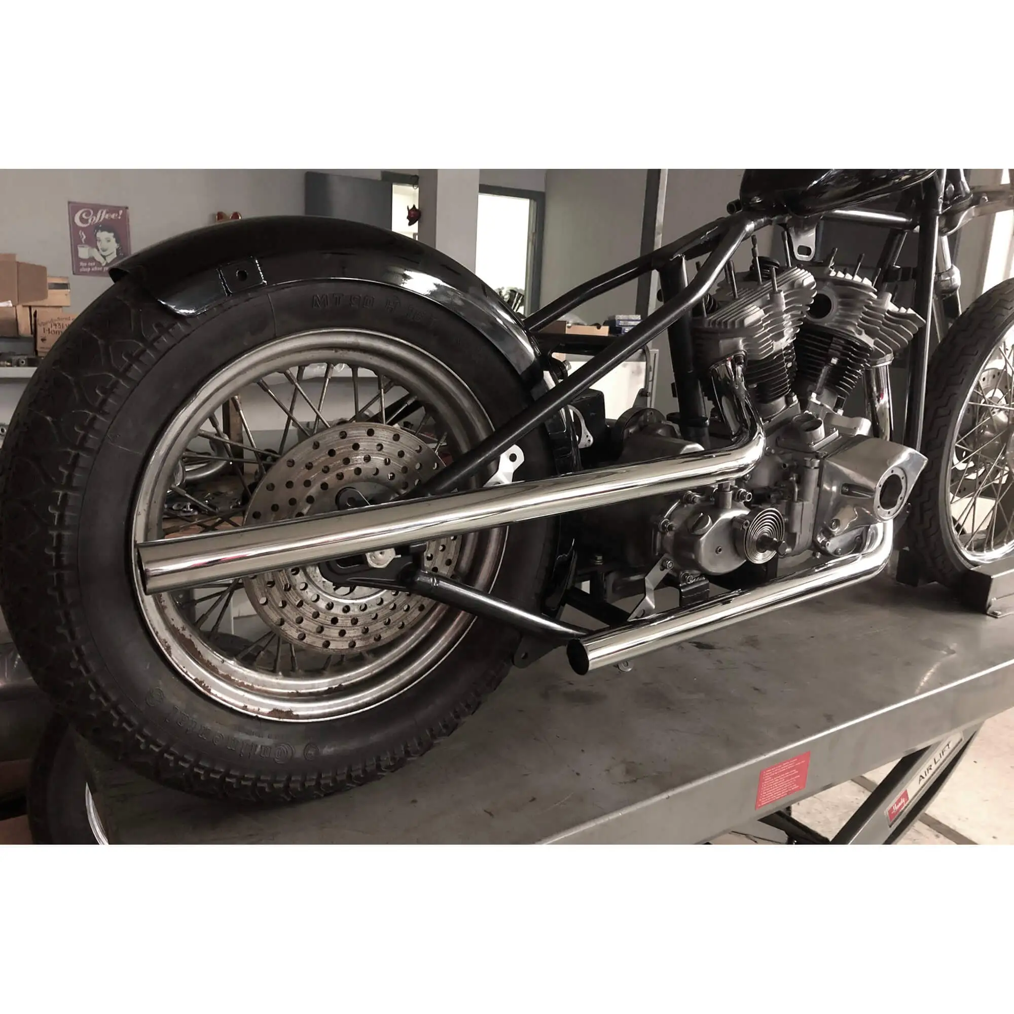 Gasbox Hi Lo Shotgun Exhaust Pipe Set 1970-1984 Harley-Davidson Shovelhead - Image 10