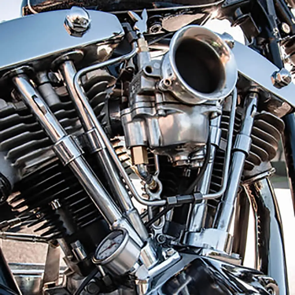 Old-STF Cycle Shovelhead Aluminum Carburetor Intake Support Bracket - Image 8