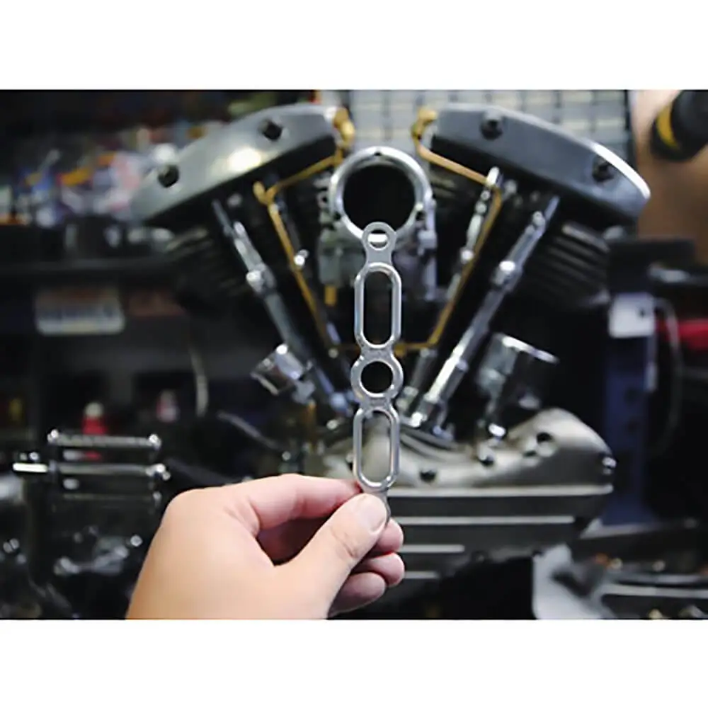 Old-STF Cycle Shovelhead Aluminum Carburetor Intake Support Bracket - Image 7