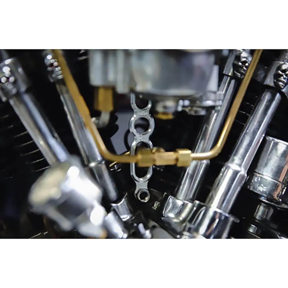 Old-STF Cycle Shovelhead Aluminum Carburetor Intake Support Bracket - Image 5