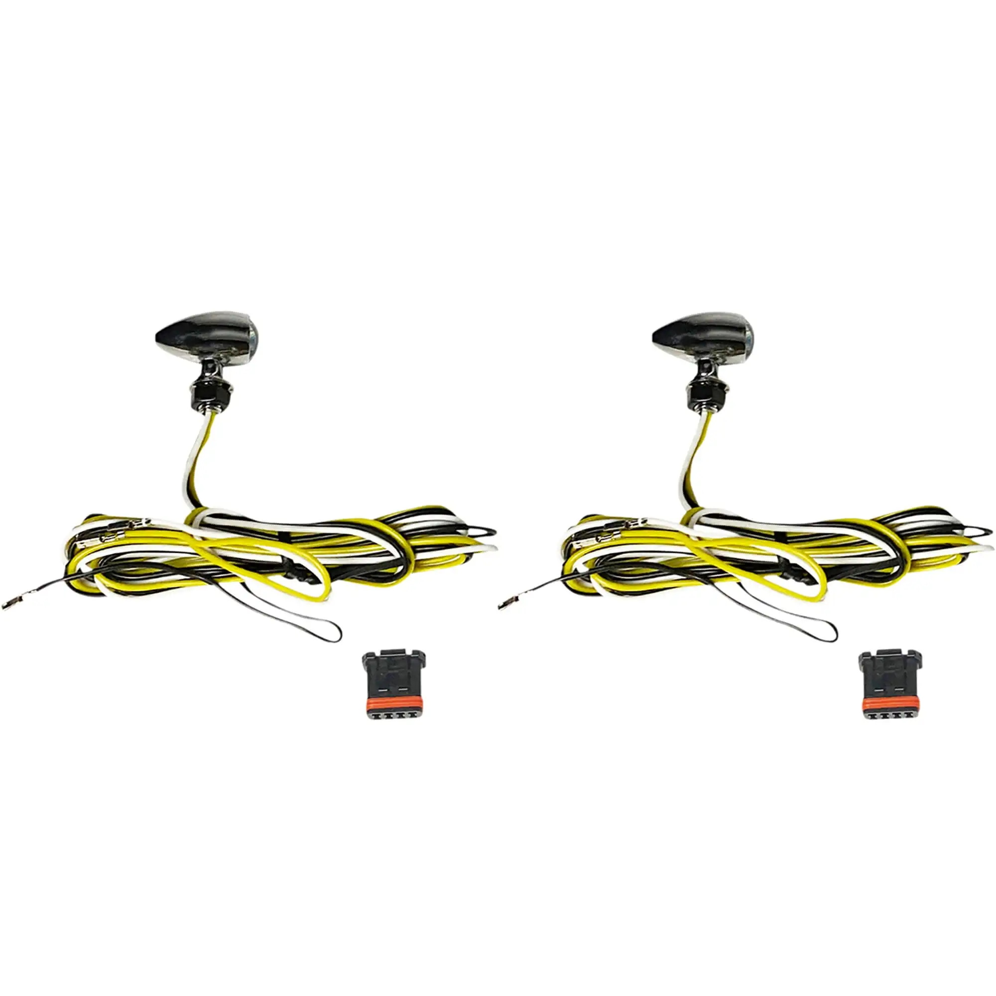 Custom Dynamics Micro Bullet Turn Signals - Chrome - Dual - Amber/White - Image 2