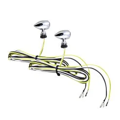 Custom Dynamics Micro Bullet Turn Signals - Chrome - Dual - Amber/White