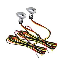 Custom Dynamics Micro Bullet Turn Signals - Chrome - Dual - Amber/Red