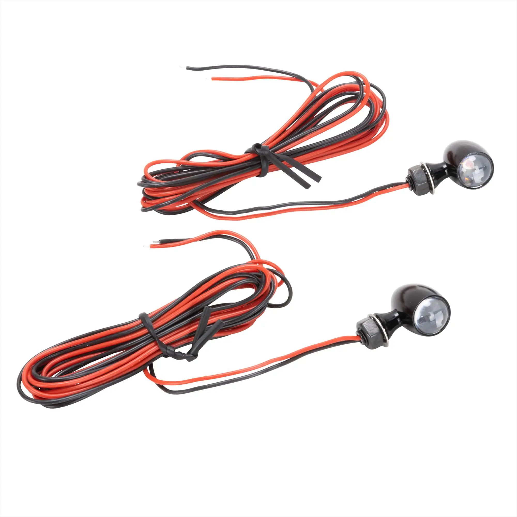Custom Dynamics Micro Bullet Turn Signals - Black - Red - Image 2