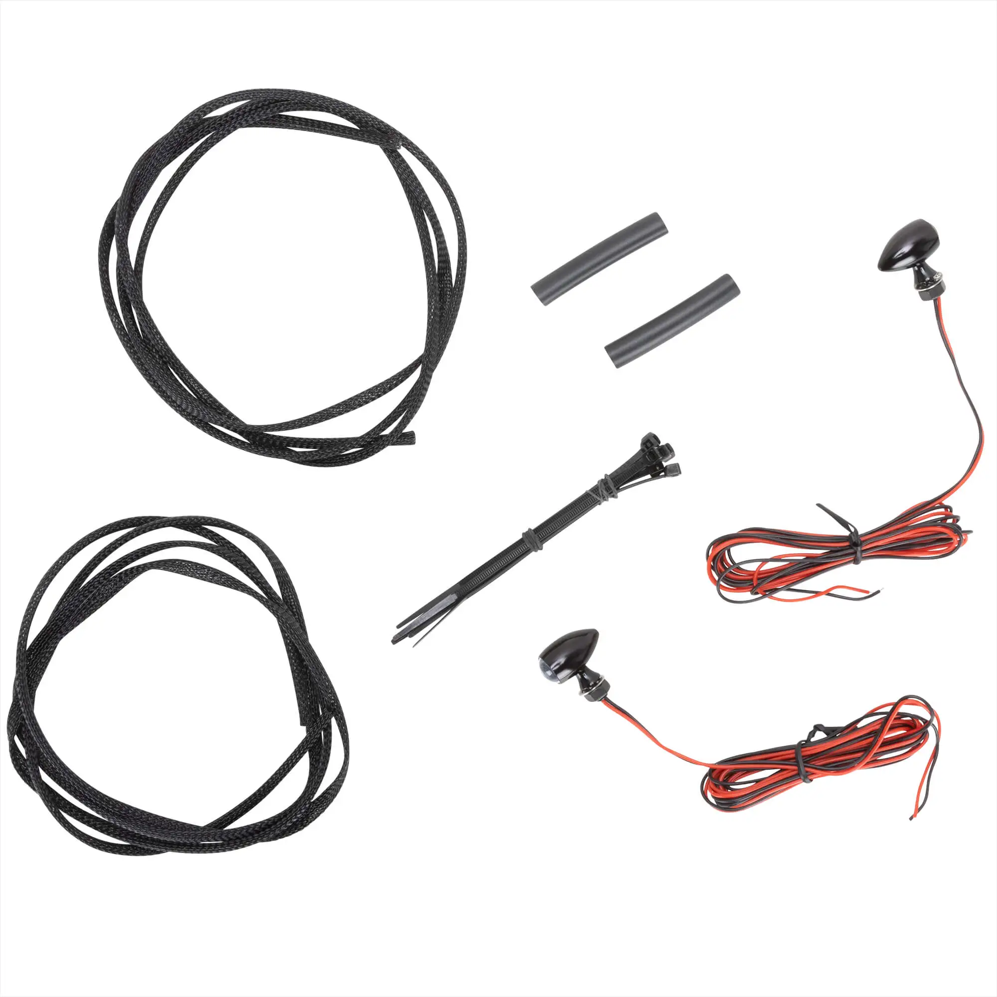 Custom Dynamics Micro Bullet Turn Signals - Black - Red - Image 3