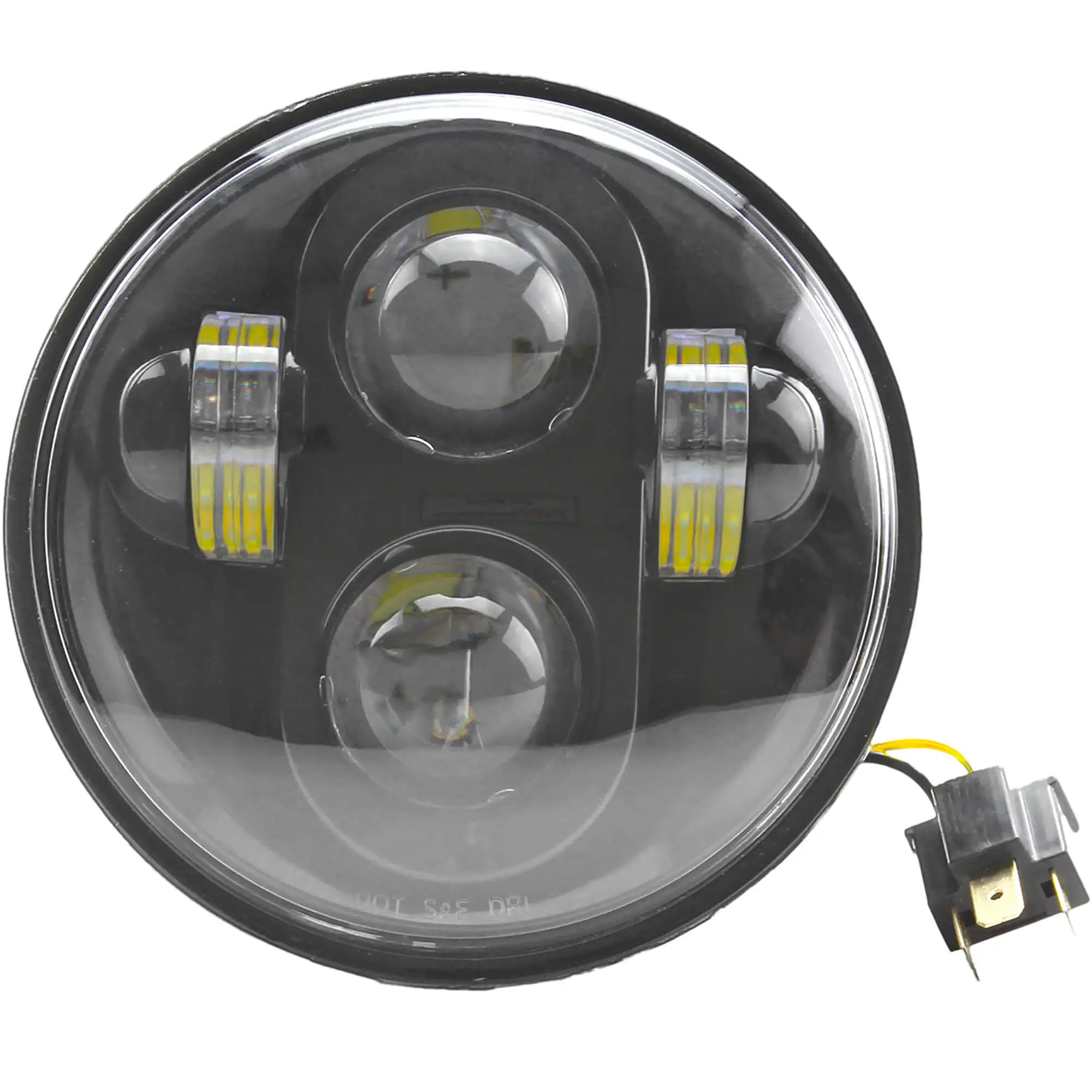 Cyron Motor 5-3/4 Inch Diameter LED Projector Style Replacement Headlight - Black