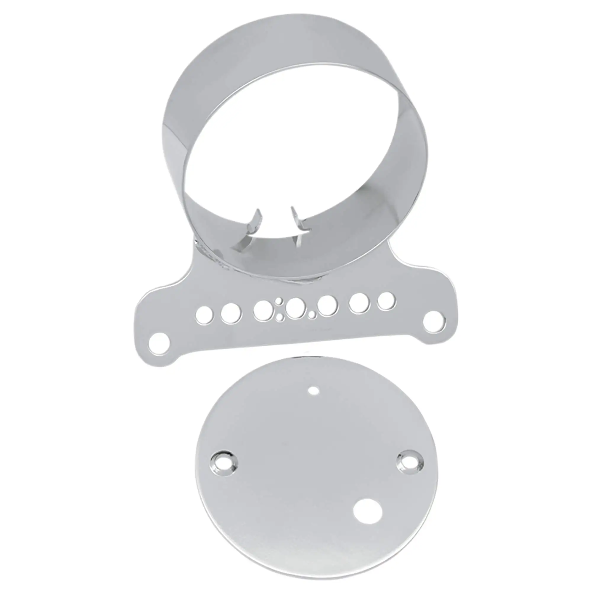 DRAG Specialties Single Gauge Bracket - Chrome - 1995-2011 Harley-Davidson XL883 1995-2005 FXD Models