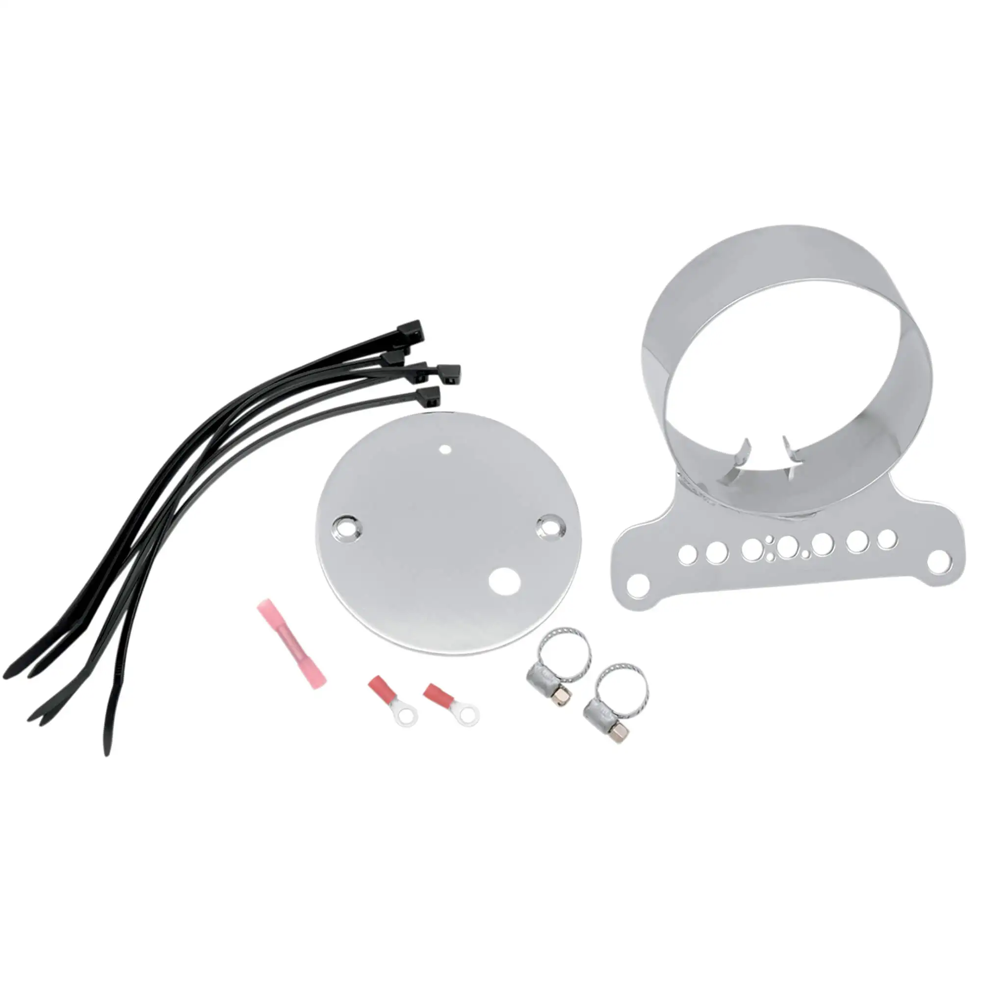 DRAG Specialties Single Gauge Bracket - Chrome - 1995-2011 Harley-Davidson XL883 1995-2005 FXD Models - Image 2