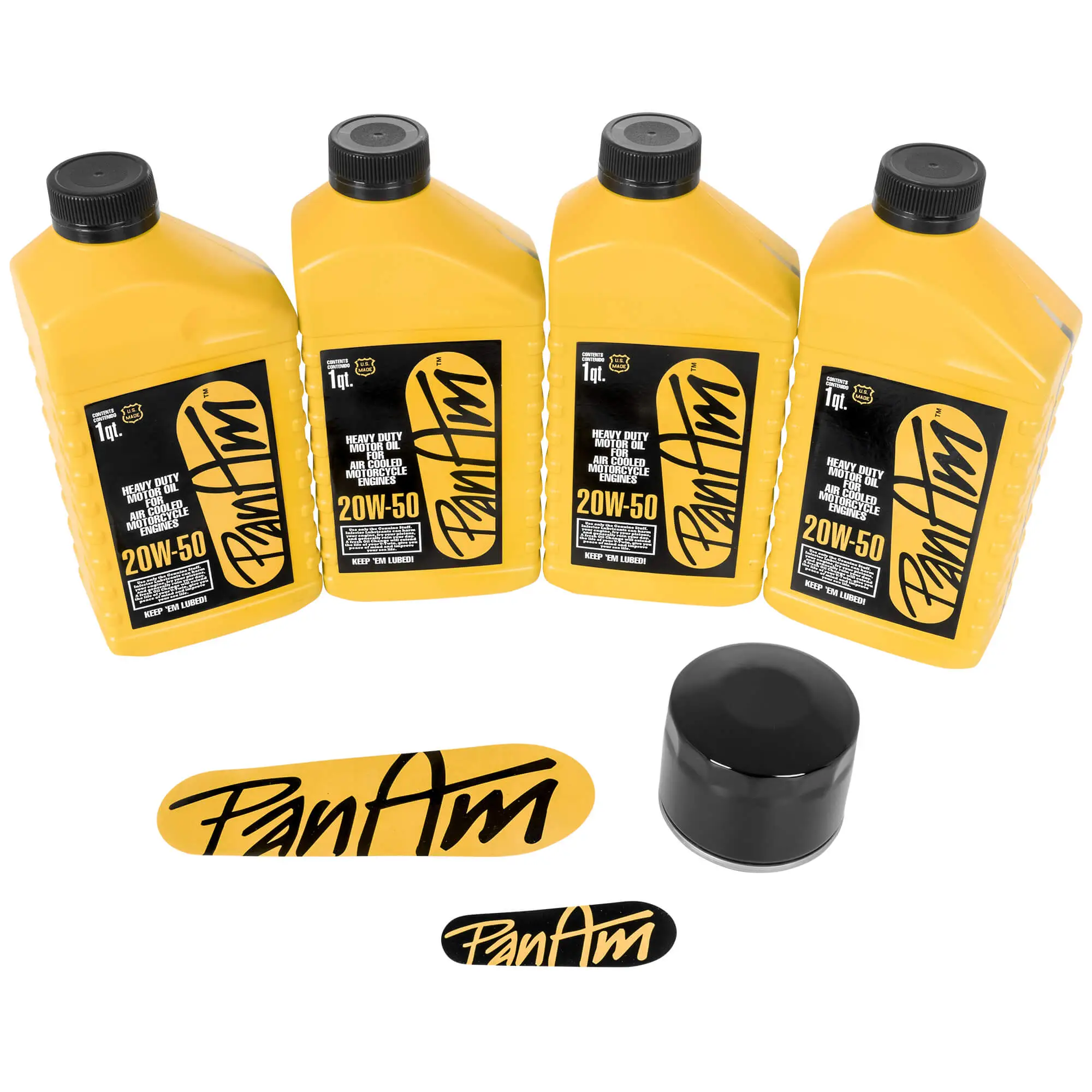 Lowbrow Customs PanAm Oils Inc. Evo Sportster Conventional Oil Change Kit With Black Filter