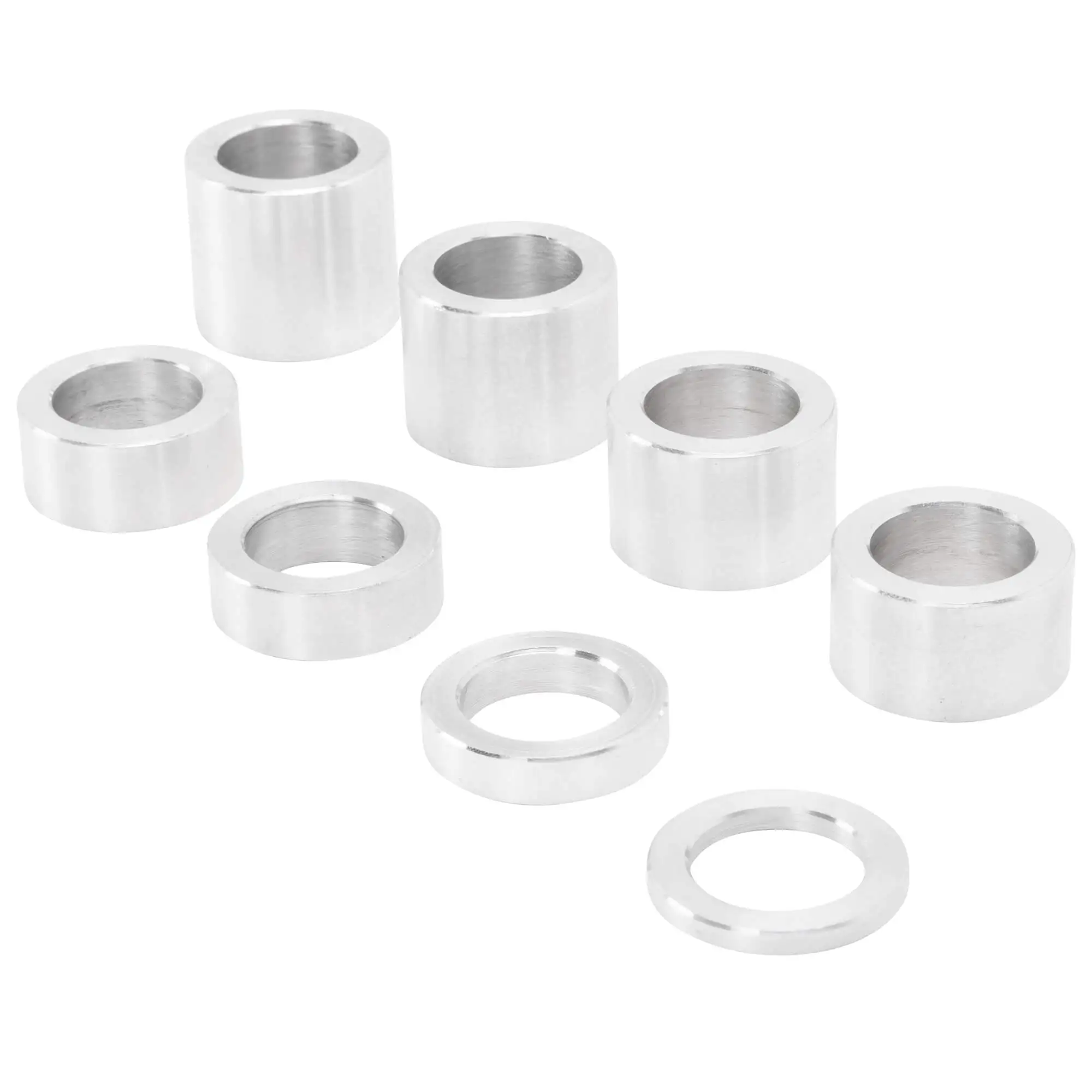 Lowbrow Customs 8 Piece Aluminum Wheel Axle Spacer Kit - 1.125 Inch O.D. X 3/4 Inch I.D. - Image 3