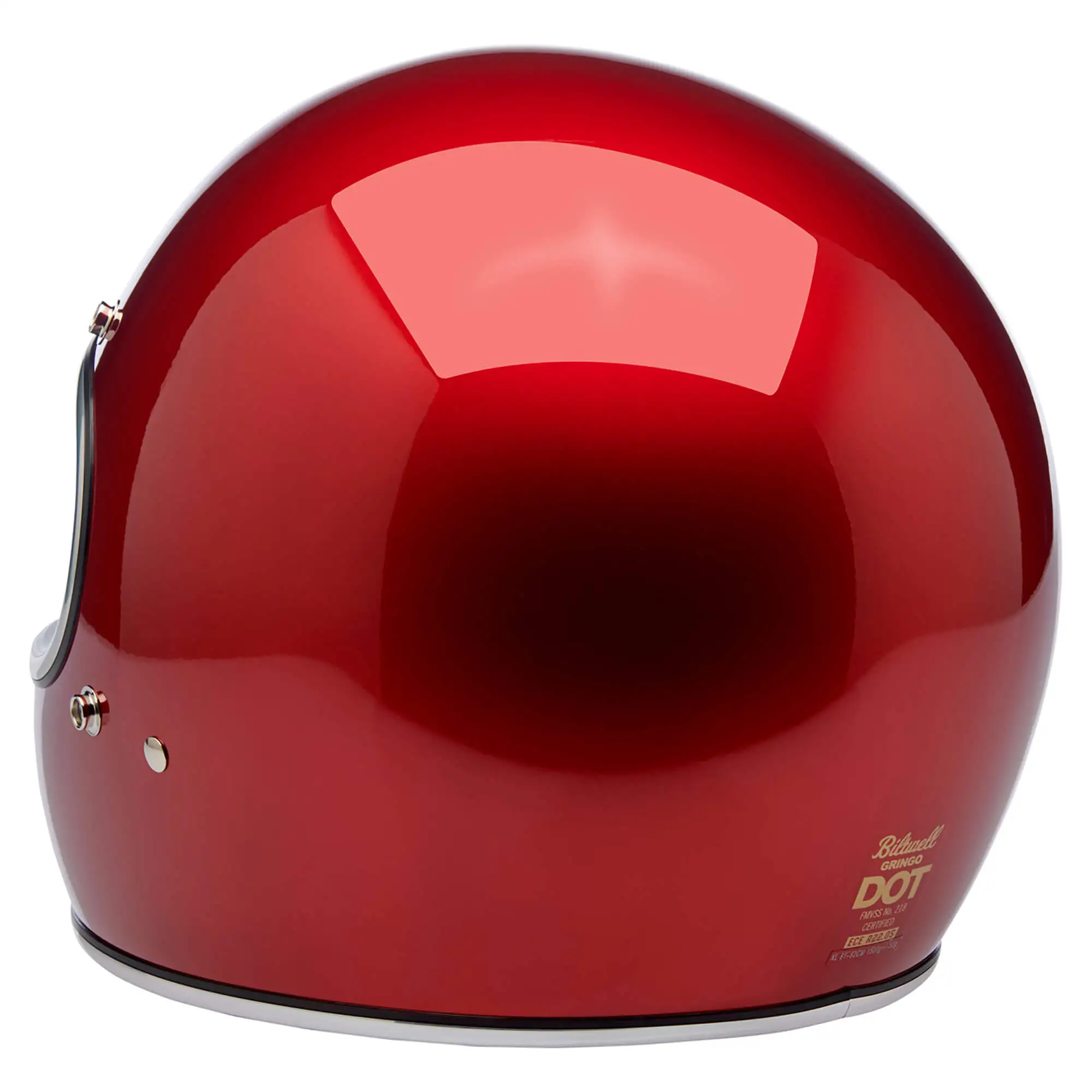 Biltwell Gringo DOT/ECE Approved Full Face Helmet - Metallic Cherry Red - Image 7