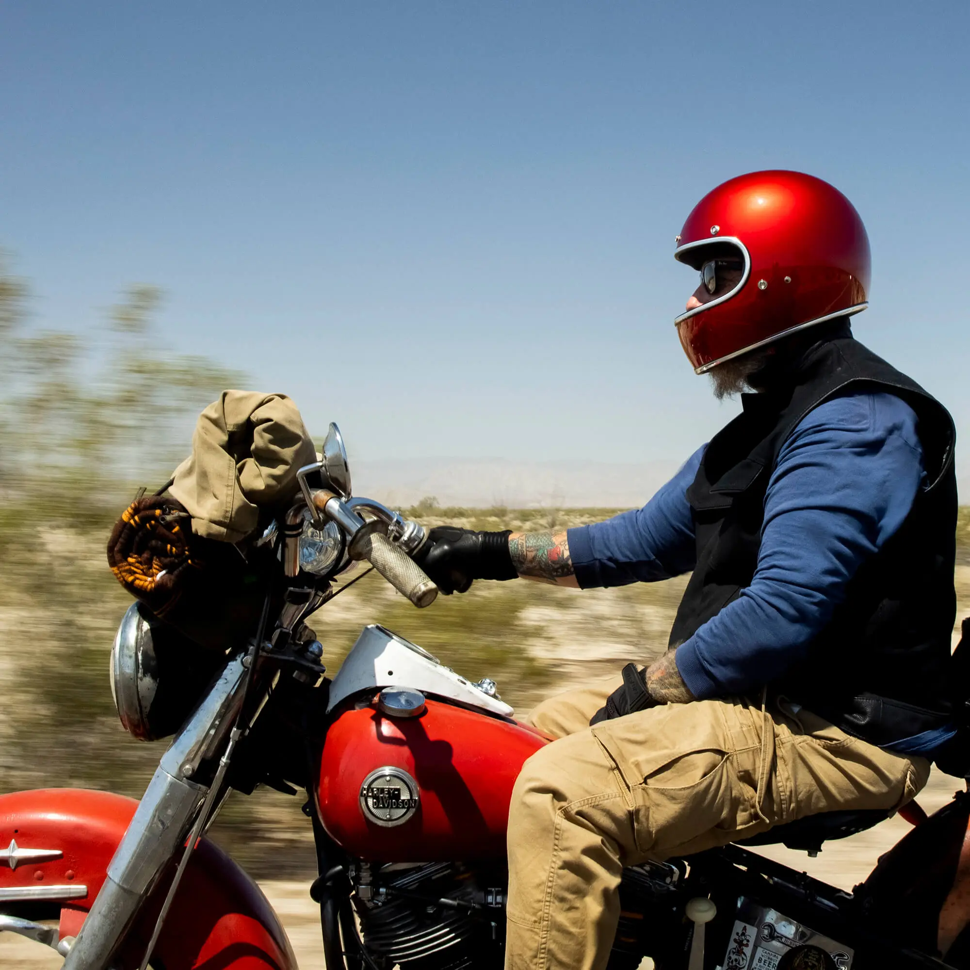 Biltwell Gringo DOT/ECE Approved Full Face Helmet - Metallic Cherry Red - Image 9