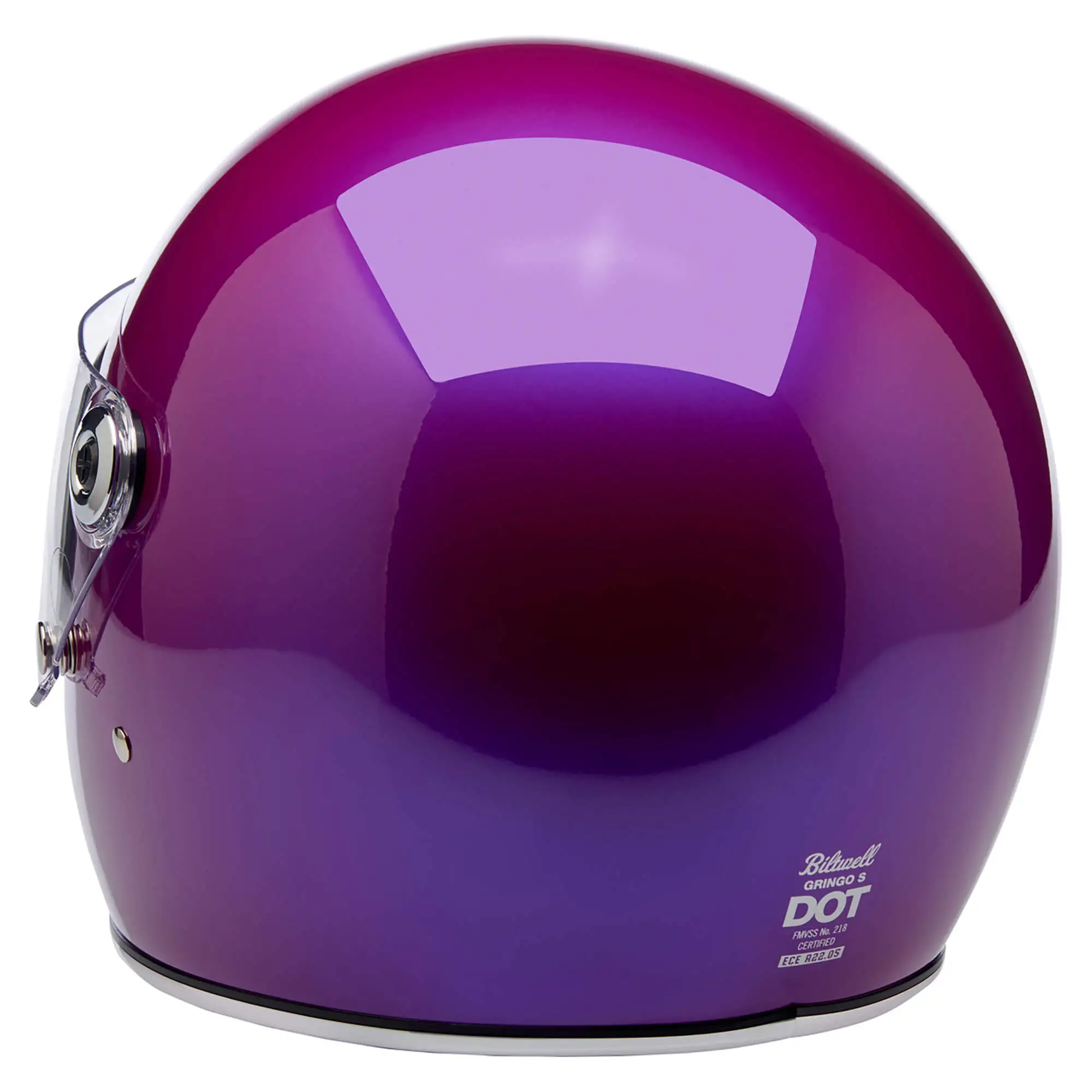 Biltwell Gringo S DOT/ECE Approved Full Face Helmet - Metallic Grape - Image 8
