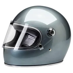 Biltwell Gringo S DOT/ECE Approved Full Face Helmet - Metallic Sterling