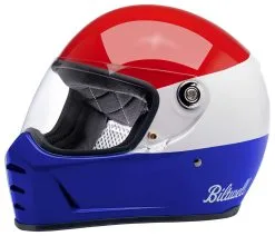 Biltwell Lane Splitter DOT/ECE Approved Full Face Helmet - Podium Gloss Red/White/Blue